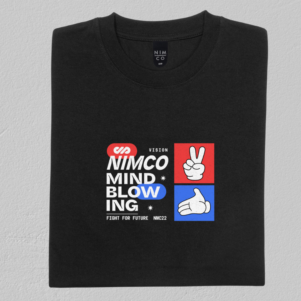 Nimco Vision 00257 S9 Vision Black Dark Green Tshirt - เสื้อยืดผู้ชาย distro ดั้งเดิม 100%