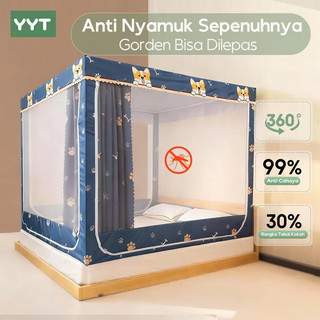 YYT Kelambu Anti Jatuh Bayi Kelambu Tempat Tidur Keluarga Dilengkapi Dengan Tirai Pelindung Privasi