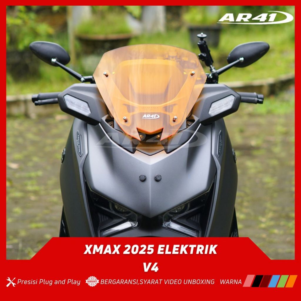 Visor มอเตอร์กระจกหน้ารถ XMAX Techmax 2025 V3 GEN 3 Up and Down Electric Type V4 Original THICK AR41