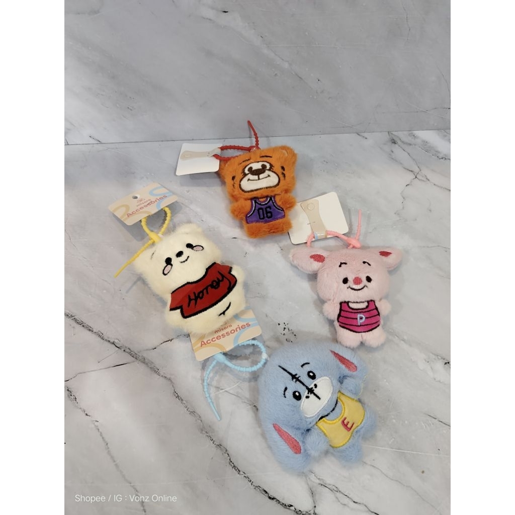 GANTUNGAN KEYCHAIN POOH PIGLET EOR TIGER KEYCHAIN