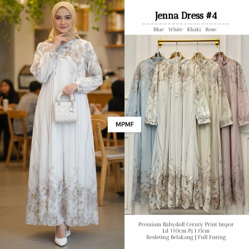 NO CANCEL• Without Hijab• Jenna Dress 4 by MPMF• ชุดเดรสลาย Ceruty สวยงาม