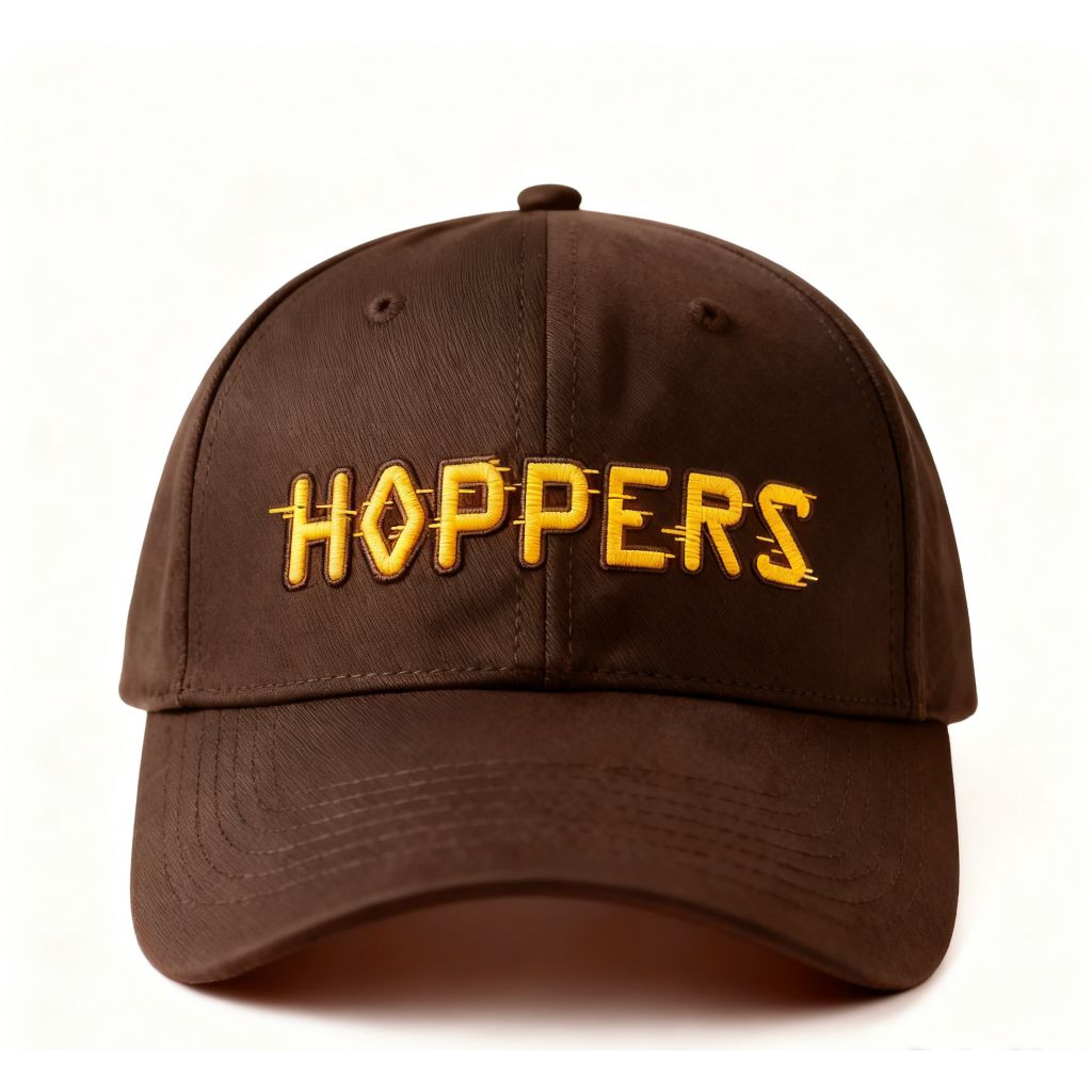 Hoppers ปักหมวกเบสบอล Hoppers วัสดุผ้ายีนส์ทุกขนาดสําหรับผู้ใหญ่