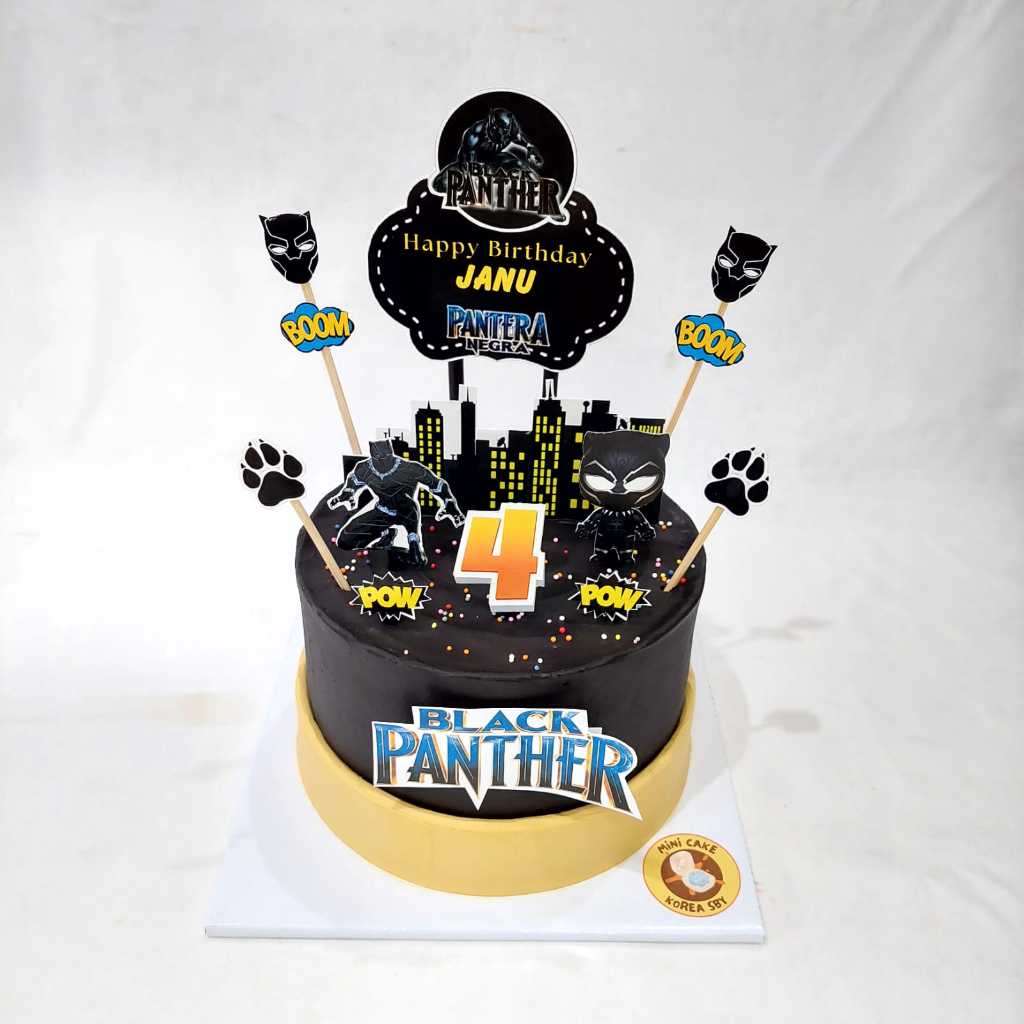 ตกแต่งเค้ก Black Panther // Black Panther Topper // Black Panther Cake Topper // Black Panther Paper