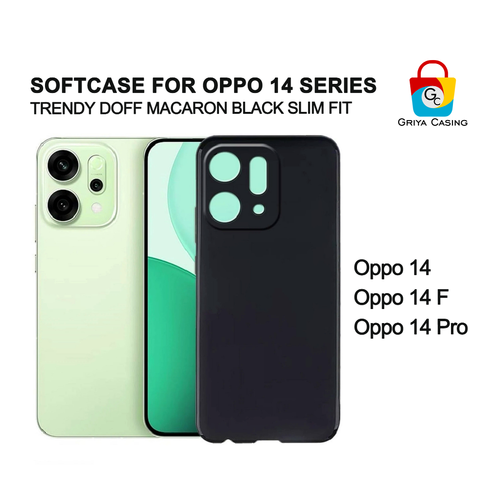 SOFTCASE DOFF MACAROON BLACK OPPO 14 / OPPO 14F / OPPO 14 PRO