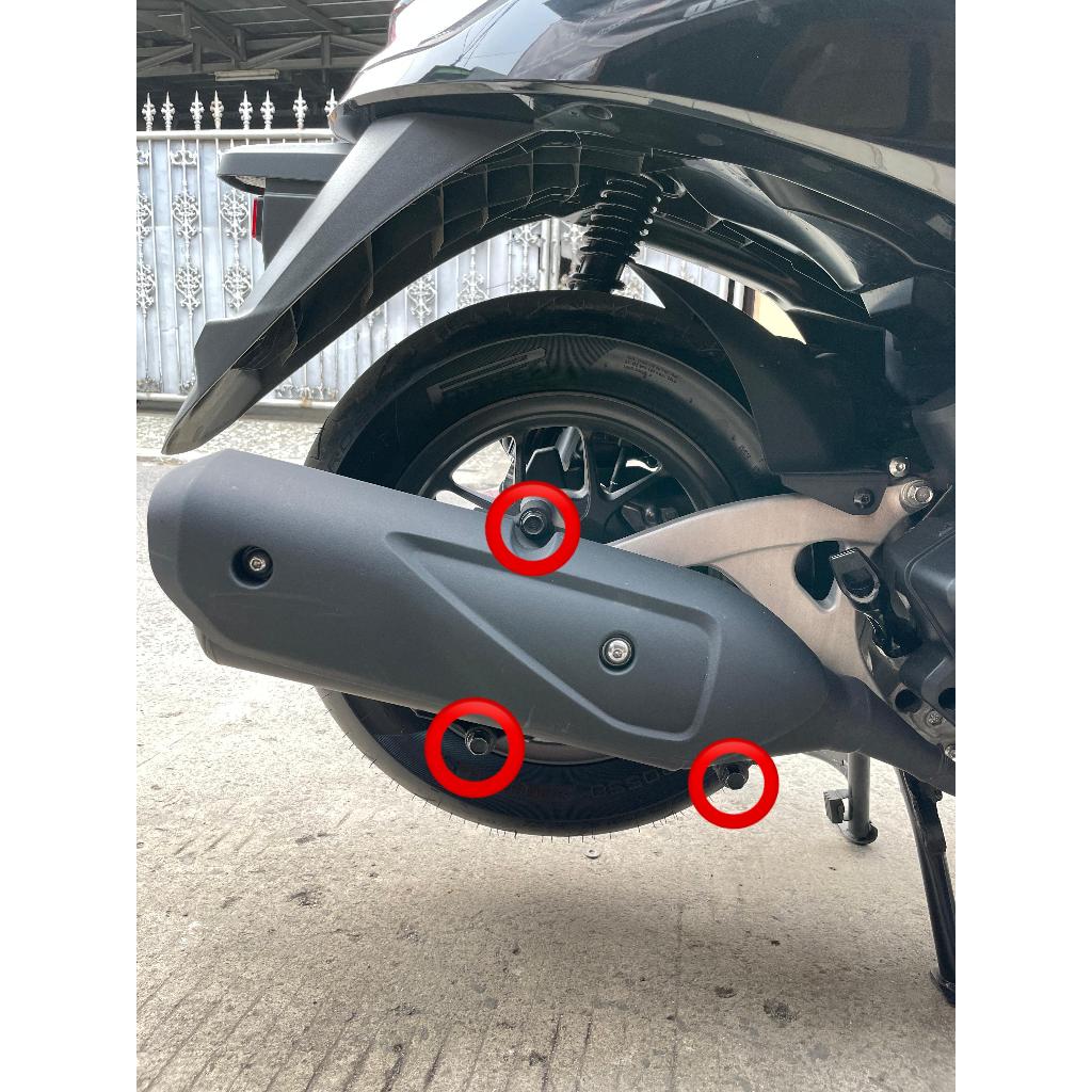 UPPER / LOWER EXHAUST BOLT (3 BOLT) STYLO 160 NEW ABS CBS 2024 - 2025 HONDA MODEL 2 KEY STANAKES CRA