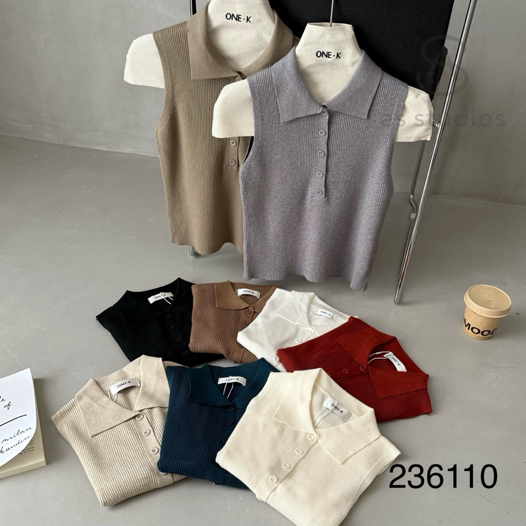 แบรนด์ ONE K 236110 TOP KNIT BKK