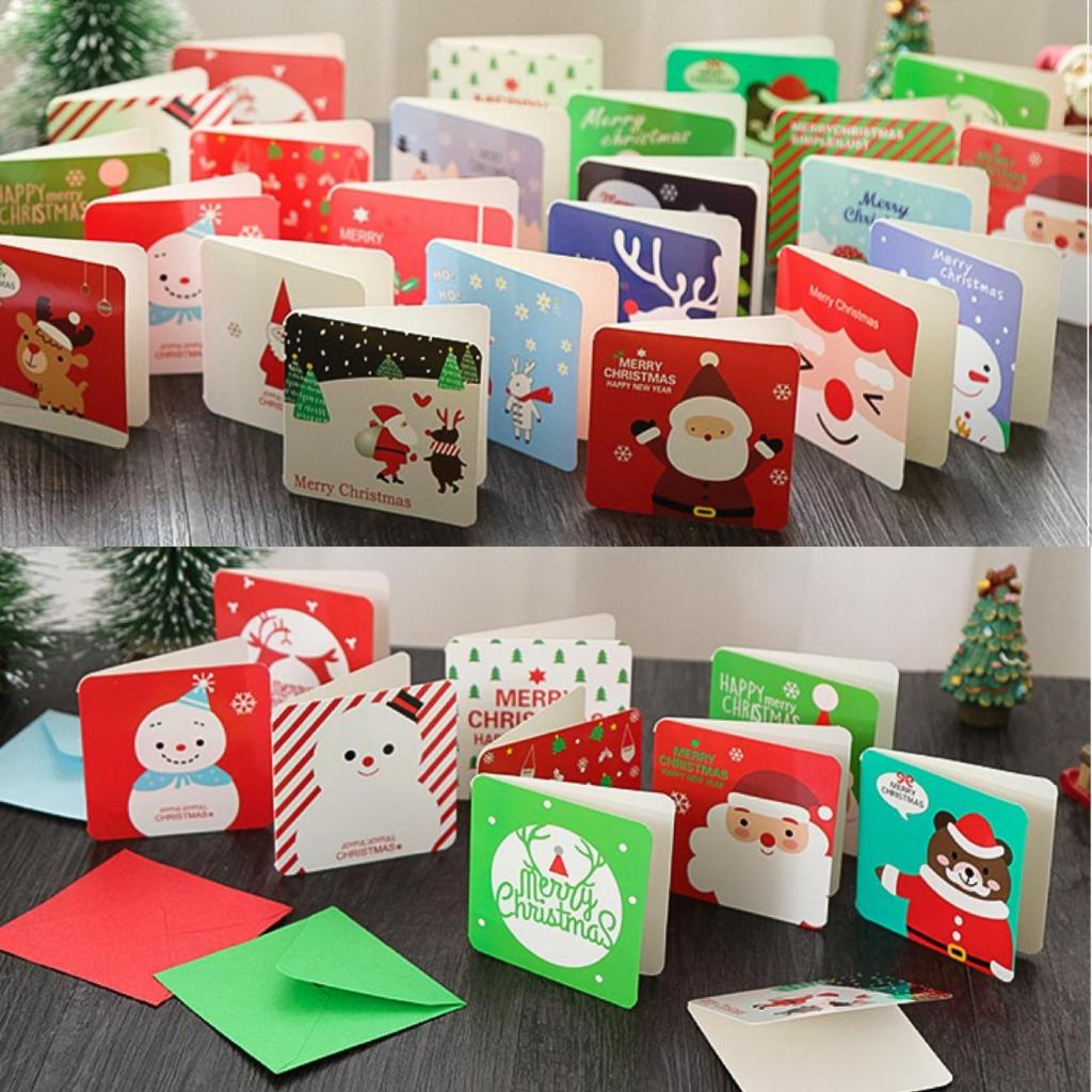 [PER PC/RANDOM] การ์ดอวยพรคริสต์มาส Giftcard การ์ดของขวัญ Merry Christmas Santa Snowman