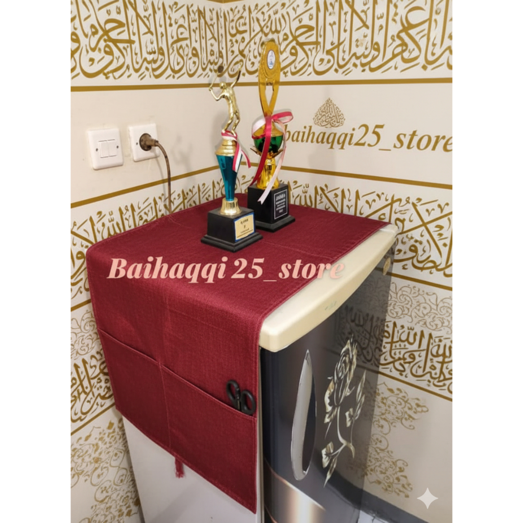 PLAIN DENIM FRIDGE COVER / ผ้า AESTHETIC FRIDGE COVER / MINIMALIST ฝาครอบ FRIDGE / ฝาครอบ FRIDGE