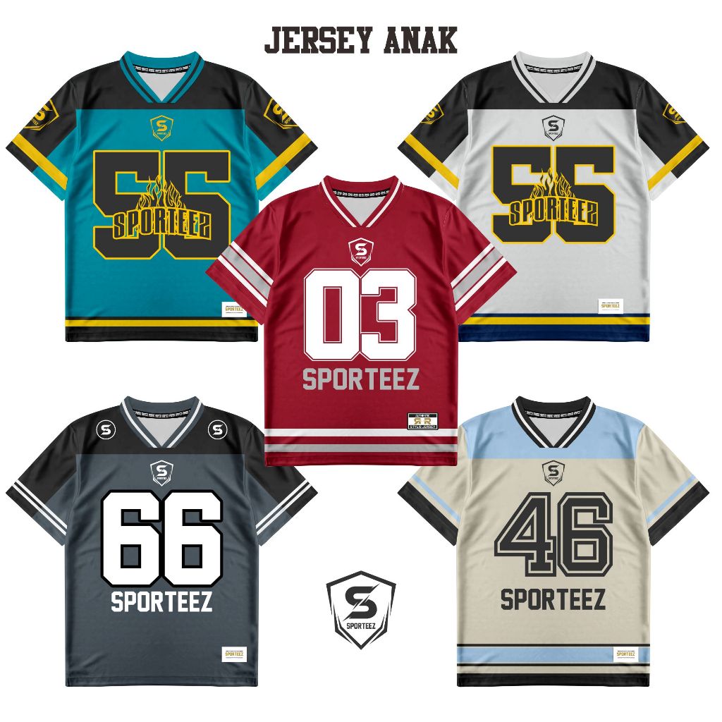 Oversize Streetwear Number Series / NFL / Hockey / Rugby / Casual / Kids Jersey