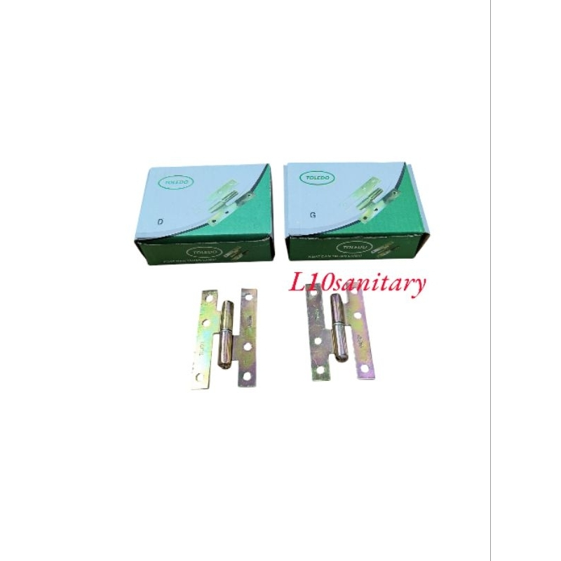 H 80 X 50 IGM 1 โหล 12 คู่ / บานพับ H หนา 80 x 50 x 1.8mm TOLEDO