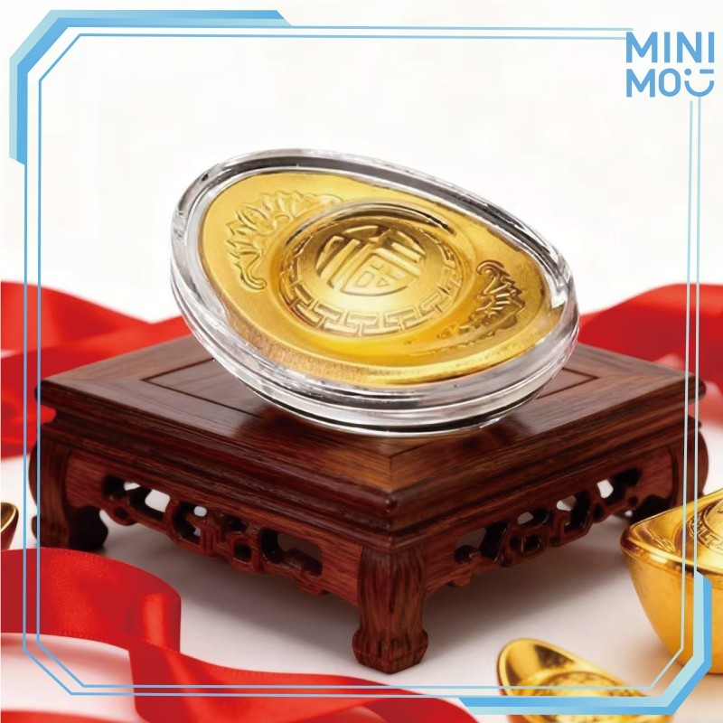 5PCS Yuan Bao Gold Fengshui Lucky เครื่องประดับสําหรับแสดงในตู้ตกแต่งบ้านและนําความต้านทานในระหว่างเ