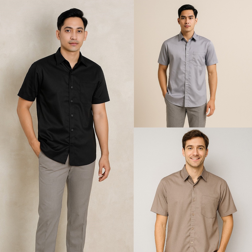 KEMEJA ARHAN เสื้อเชิ้ตแขนสั้นผู้ชาย FORMAL OFFICE SHIRT MADE FROM PREMIUM TOYO MATERIAL