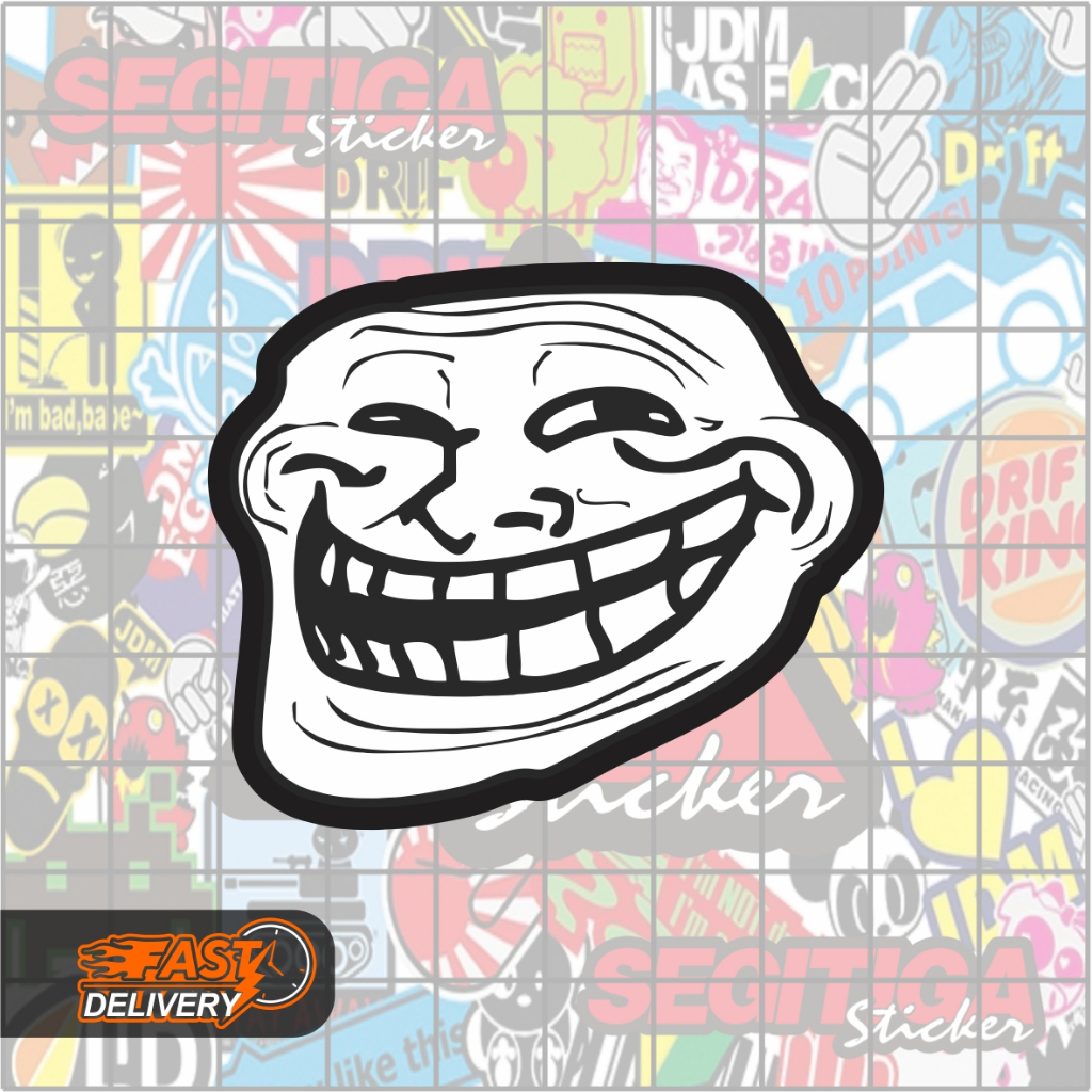 สติ๊กเกอร์ Troll Face Meme ขนาด 6 x 5 ซม