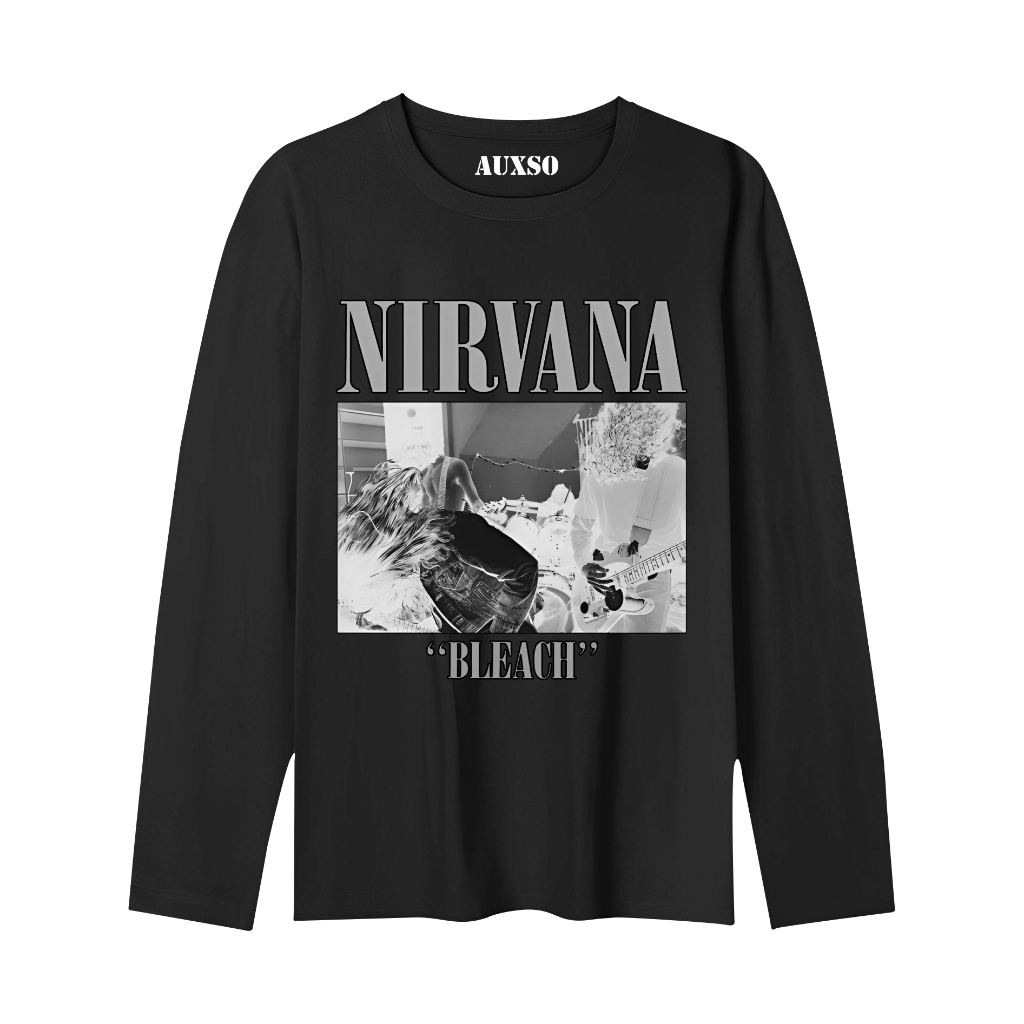 เสื้อยืดเสริมแขนยาว Nirvana Bleach Stratwear Unisex