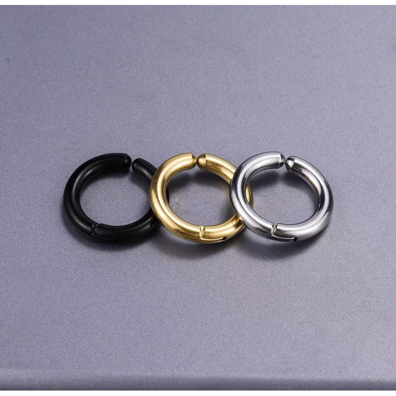 1PCS HIP HOP STYLE TITANIUM CLIP EARRINGS สําหรับผู้ชายและผู้หญิง