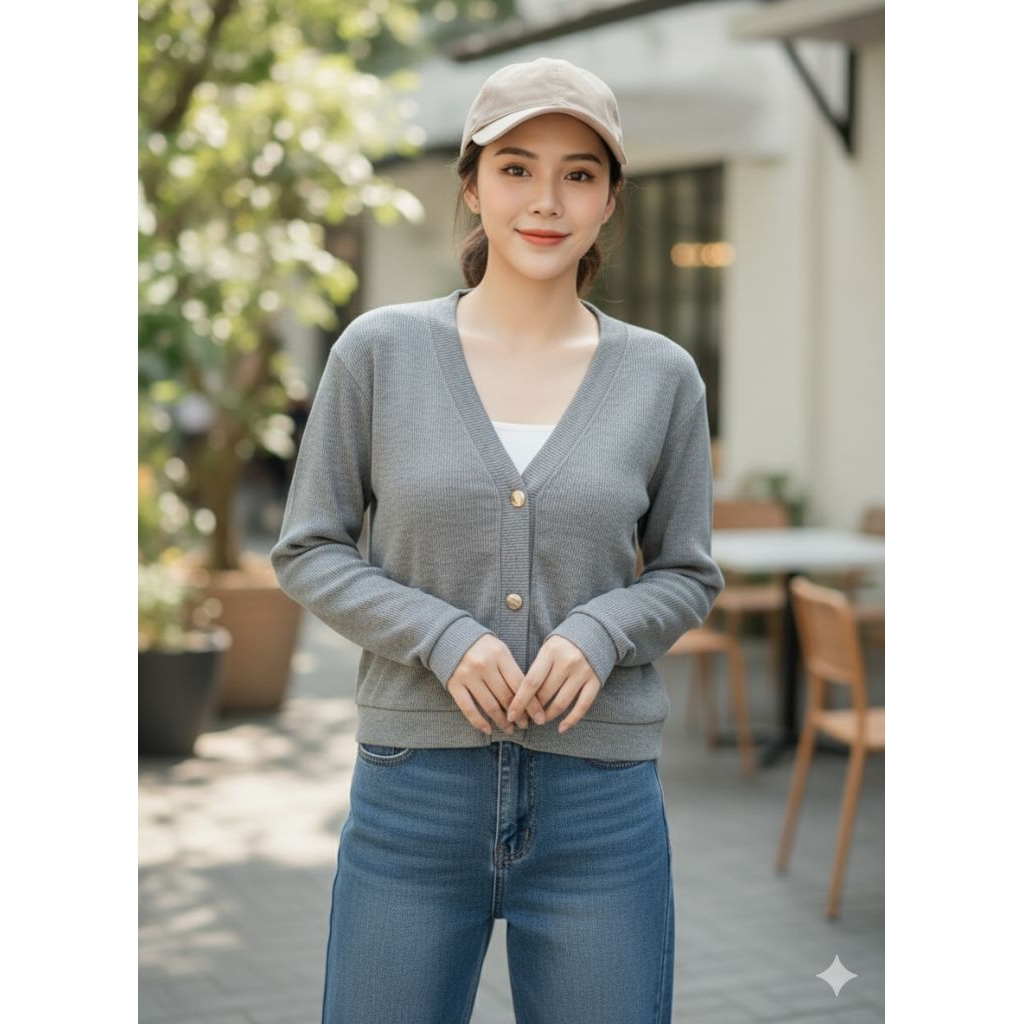 GINK RIB PREMIUM CARDIGAN || CARDIGAN CROPTOP || CARDIGAN ผู้หญิง