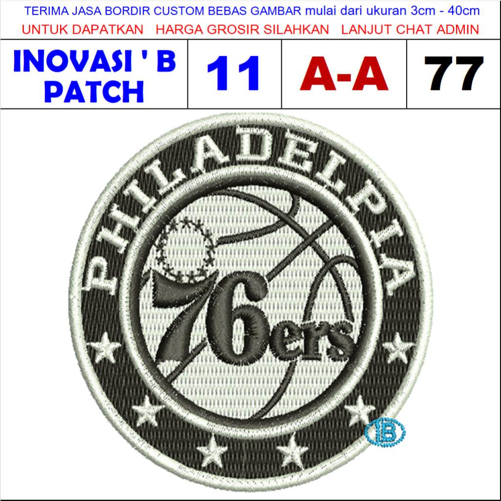 NBA PHILADELPHIA 76ERS BASKETBALL LOGO EMBROIDERY PATCH (A77)
