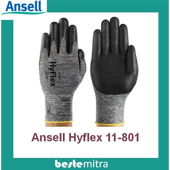 Ansell HyFlex 11-801 ถุงมือนิรภัยแบบกลไก / ถุงมือไฟฟ้า Hyflex