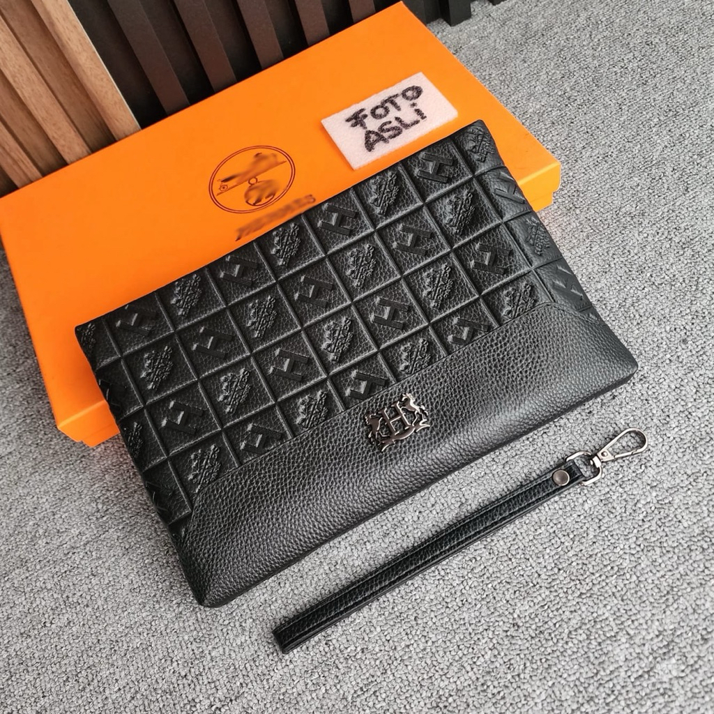 Unisex Clutch Short Strap หนัง Pu FREE BOX 0383