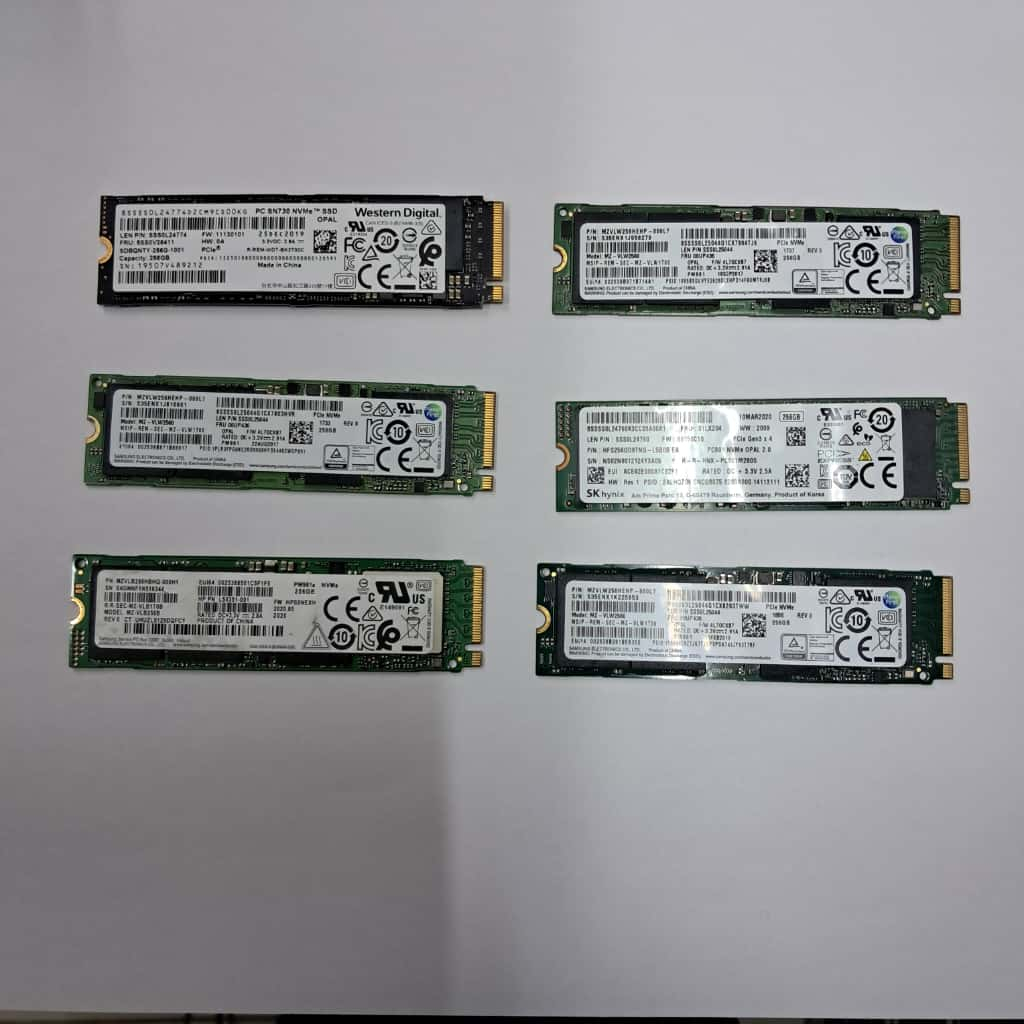 SSD NVMe 256GB มือสอง Copotan NVMe 256GB มือสองเดิมถอดทุกยี่ห้อ