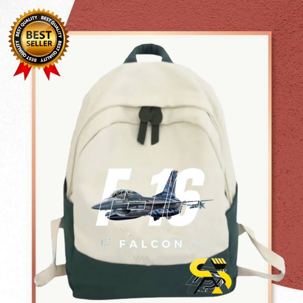 F-16D FIGHTING PALLCON FIGHTER PLANE CHILDRENS BACKPACK ฟรีชื่อ