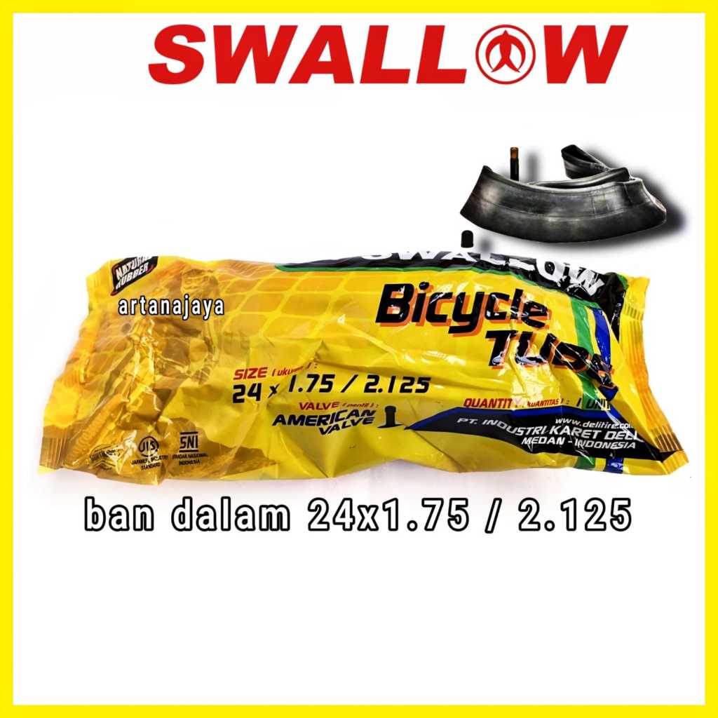 ยางใน 24 x 1.75 / 2.125 ของ 38 / 24 ยางจักรยานกลืน