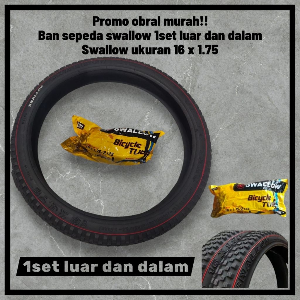 นกนางแอ่น 16x1.75 ยางรถจักรยาน / 16x1.75 / ยางนอก 16x1.75