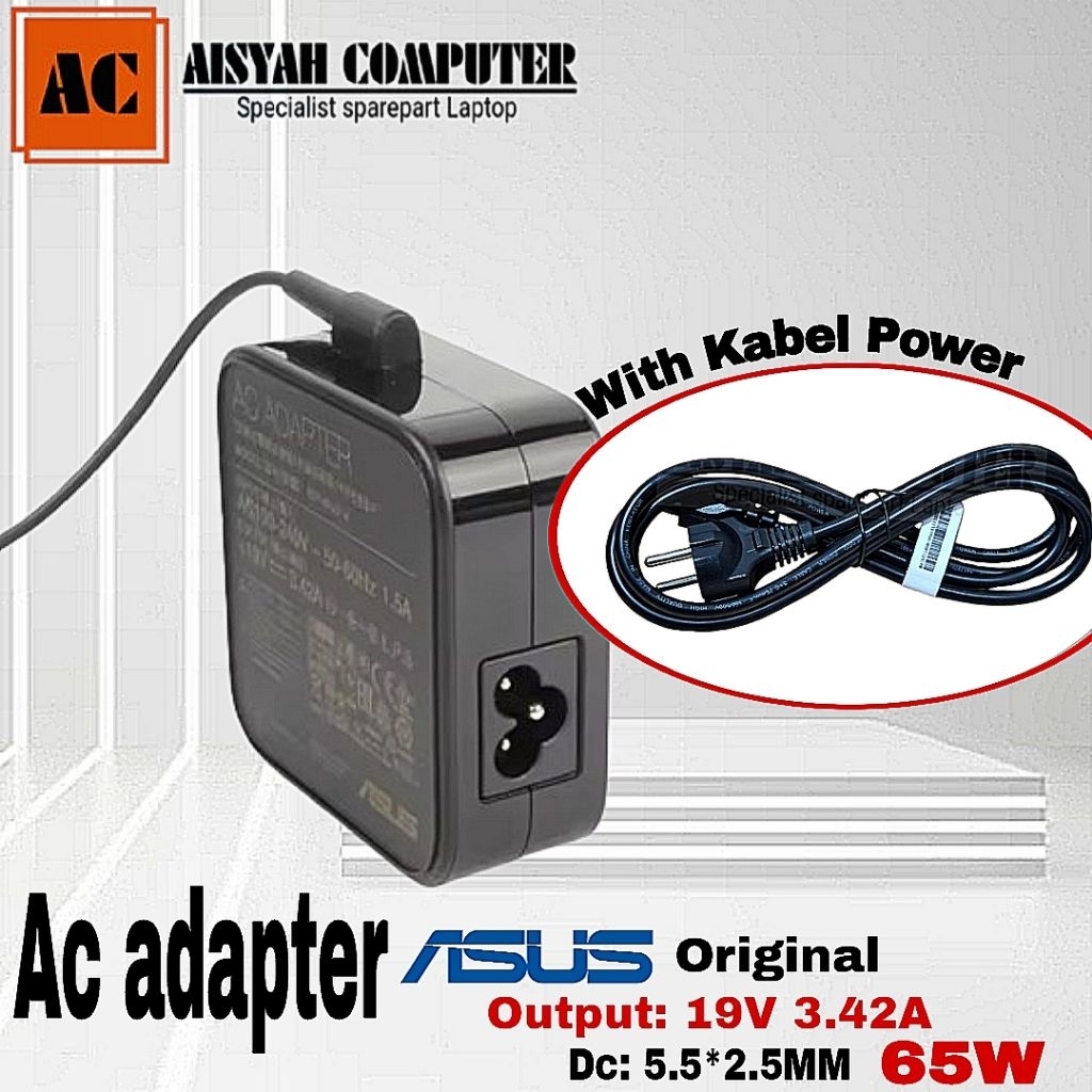 ADP-65GD B Original 19V 3.42A 65W 5.5x2.5 มม.แล็ปท็อปสําหรับ Asus X550C X550L X550LA X550LB X550LD X