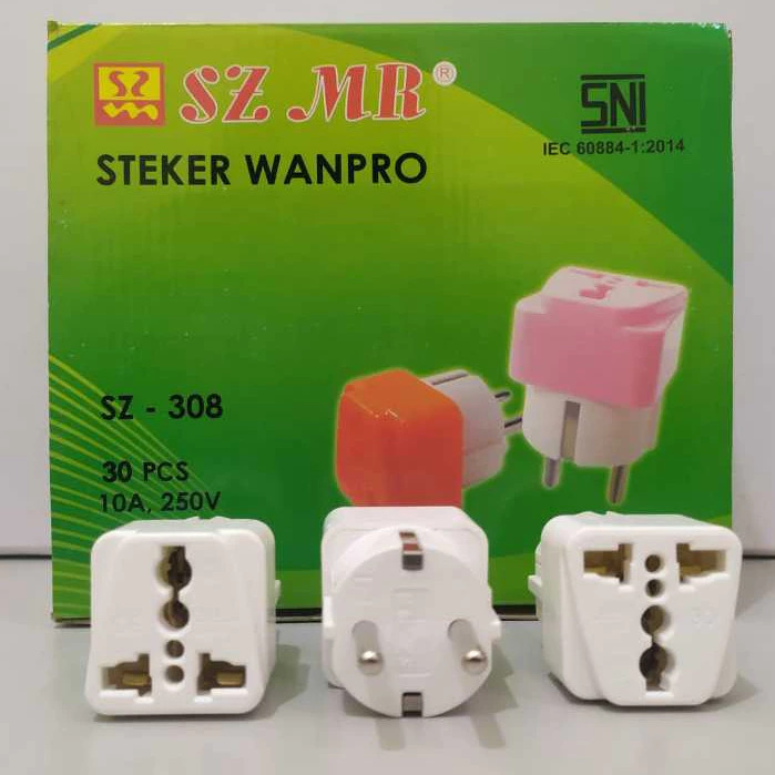 Over Plug One Pro SZMR SZ 308/Paser Wanpro SZ 308 ราคาต่อ 1 ชิ้น/ปลั๊กเกิน 2 ขาถึง 3 ทองเหลือง