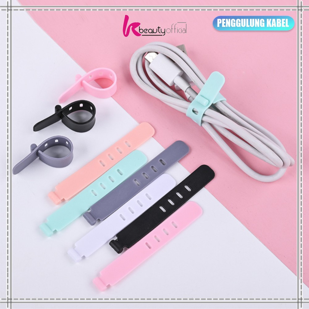 HP EC KB-C808 Universal มัลติฟังก์ชั่นสายชาร์จโทรศัพท์ Tie สายซิลิโคนคลิปสายไฟ/ชุดหูฟังสาย Winder Da