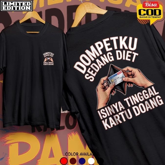 MY WALLET IS ON DIET T-SHIRT MY WALLET DISTRO เสื้อยืดอยู่บน DIET สําหรับผู้ชายและผู้หญิง