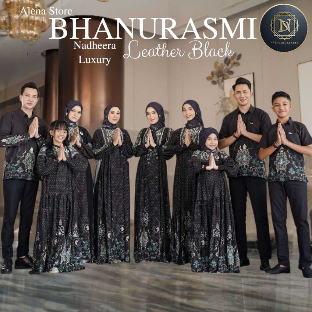 PRE-ORDER ESTIMATED READY END DECEMBER BHANURASMI FAMSET (สีดําผิว) เสื้อผ้าครอบครัว EID) พรีเมี่ยม