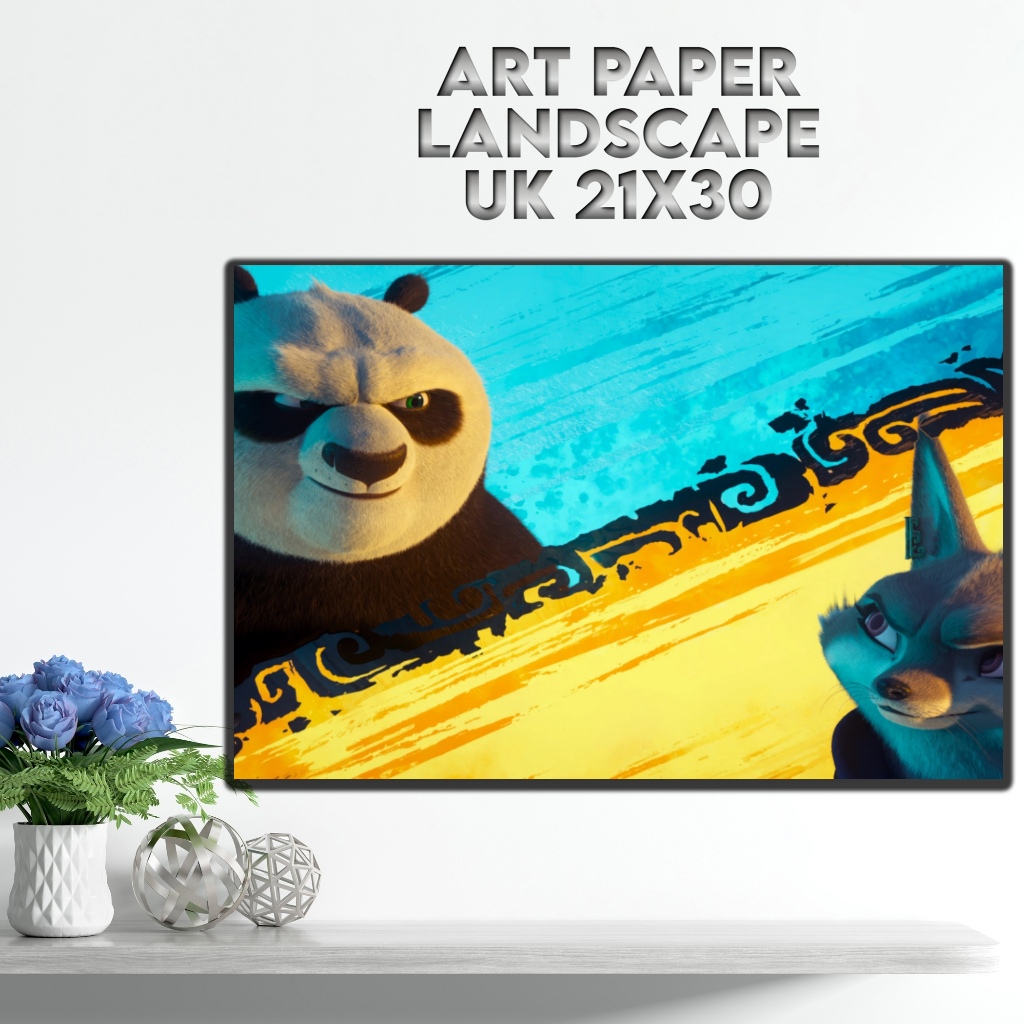 โปสเตอร์กระดาษอาร์ต Kung Fu panda 4 ขนาด 21x30 รวมเคลือบ