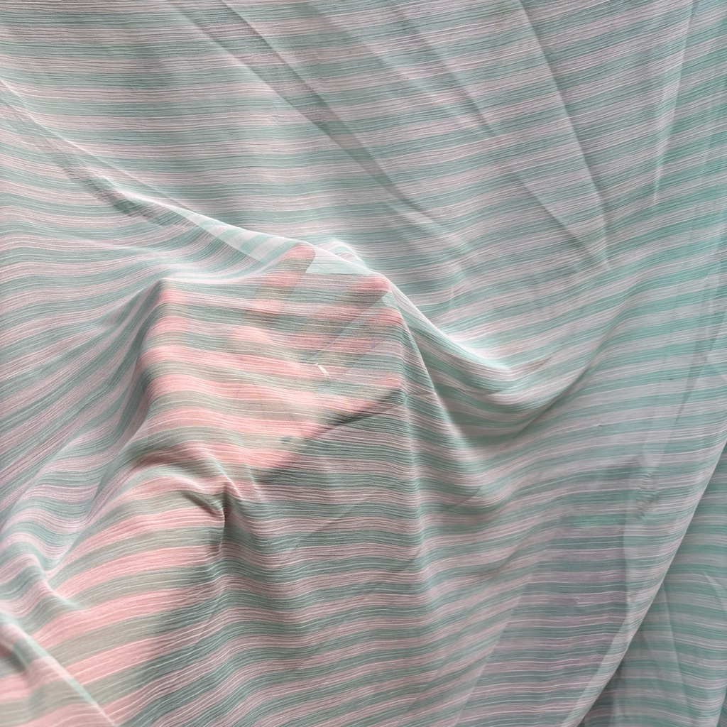 Yoryu Ceruty ผ้าชีฟองลายสีพาสเทลเนื้อนุ่ม | วัสดุเย็นตกสําหรับเดรสเสื้อ (Per 0.5m) Jy