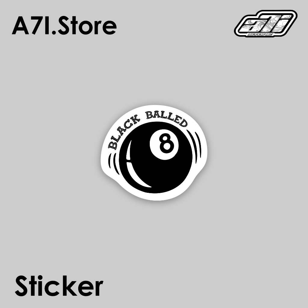 สติ๊กเกอร์ 8Ball พูล Stussy Vinyl Lepel Glossy Sticker print & cut - kiss cut / 8ball
