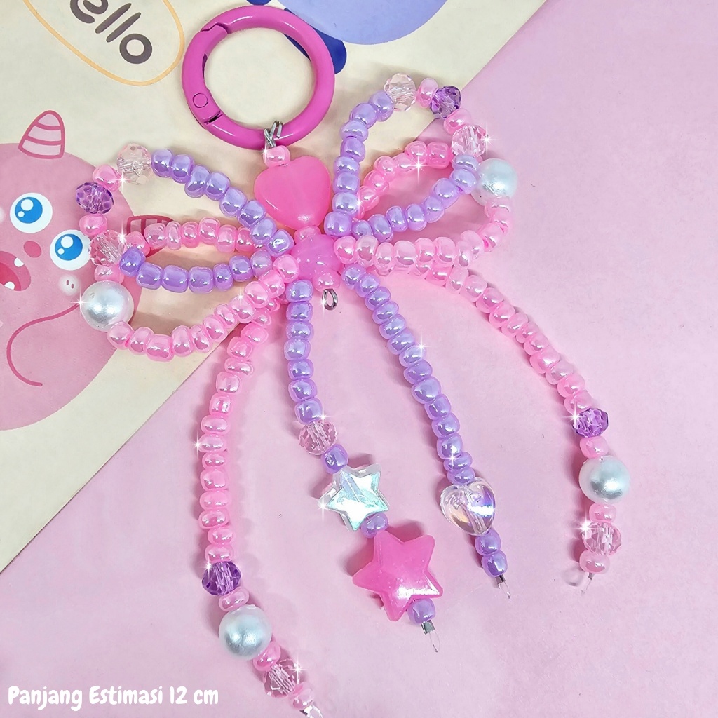 GANTUNGAN Bag Charm พวงกุญแจริบบิ้น Coquette - GK002