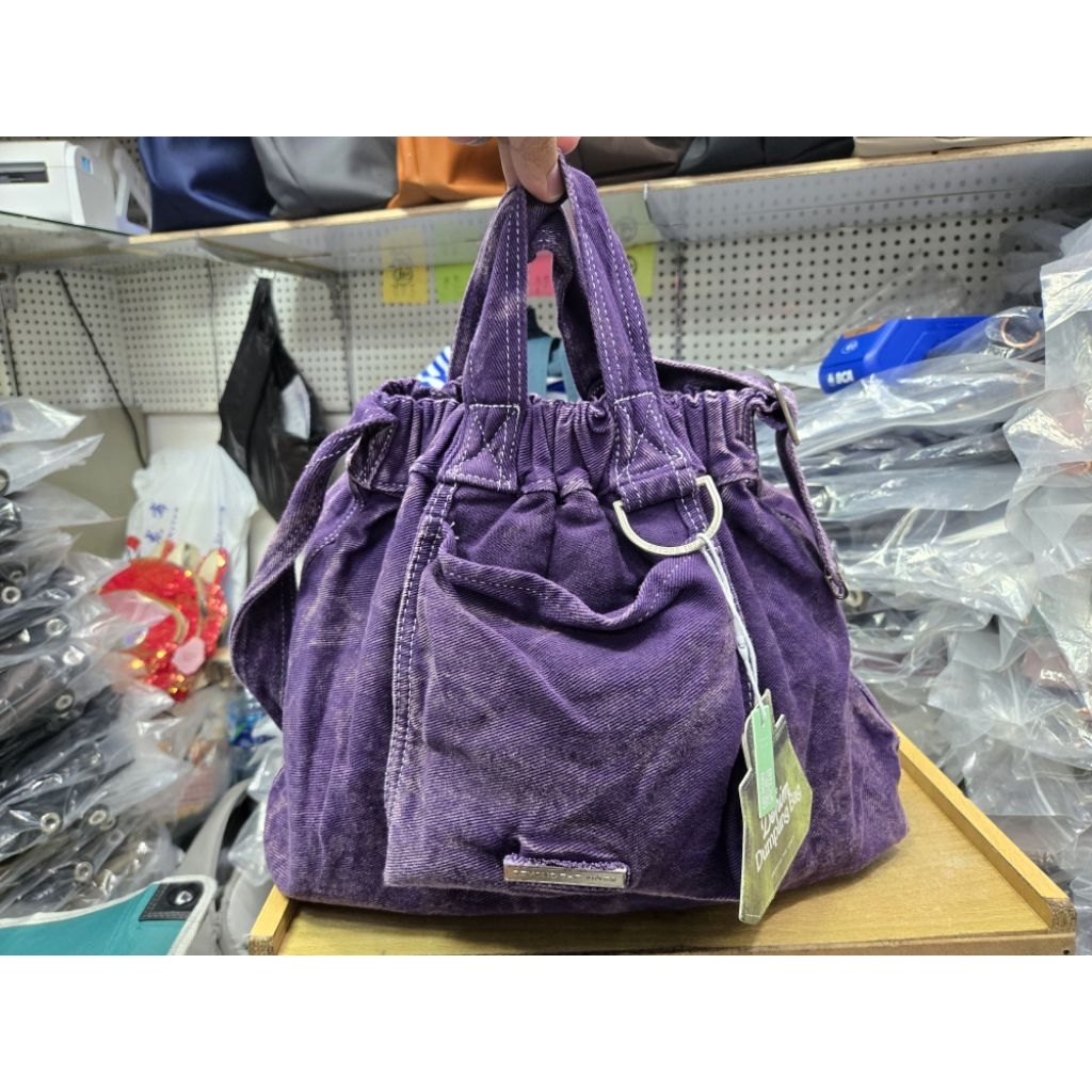 XTRA Extra Large Size DENIM drawstring Handbag วัสดุยีนส์คุณภาพนําเข้าระดับพรีเมียมและหนา