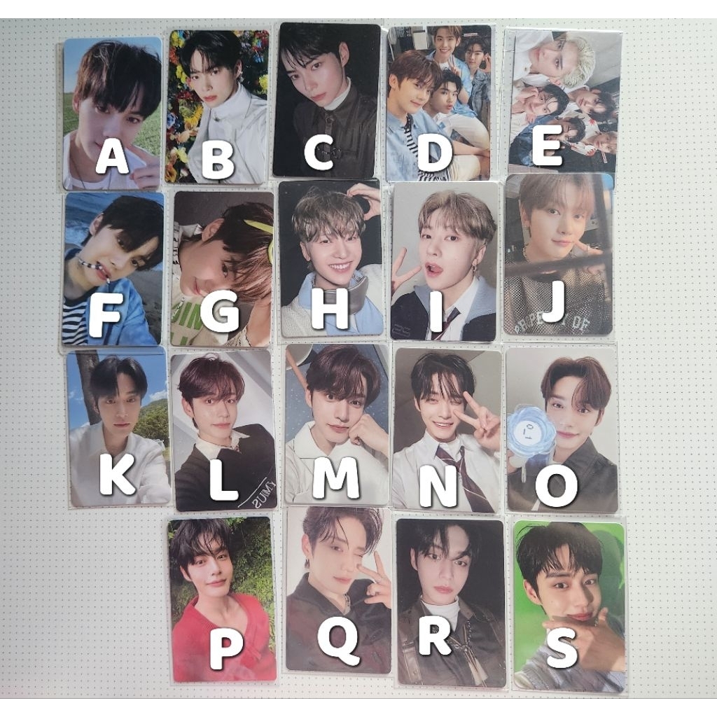 Zb1 โฟโต้การ์ด zerobaseone gyuvin hanbin jiwoong matthew