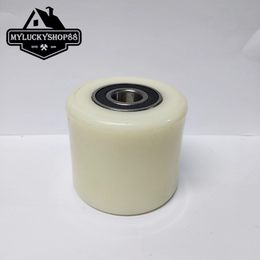 PP Nylon Hand Pallet Lift Wheel 80 x 70 mm Double Bearing Nylon Pallet Wheel เท่านั้น