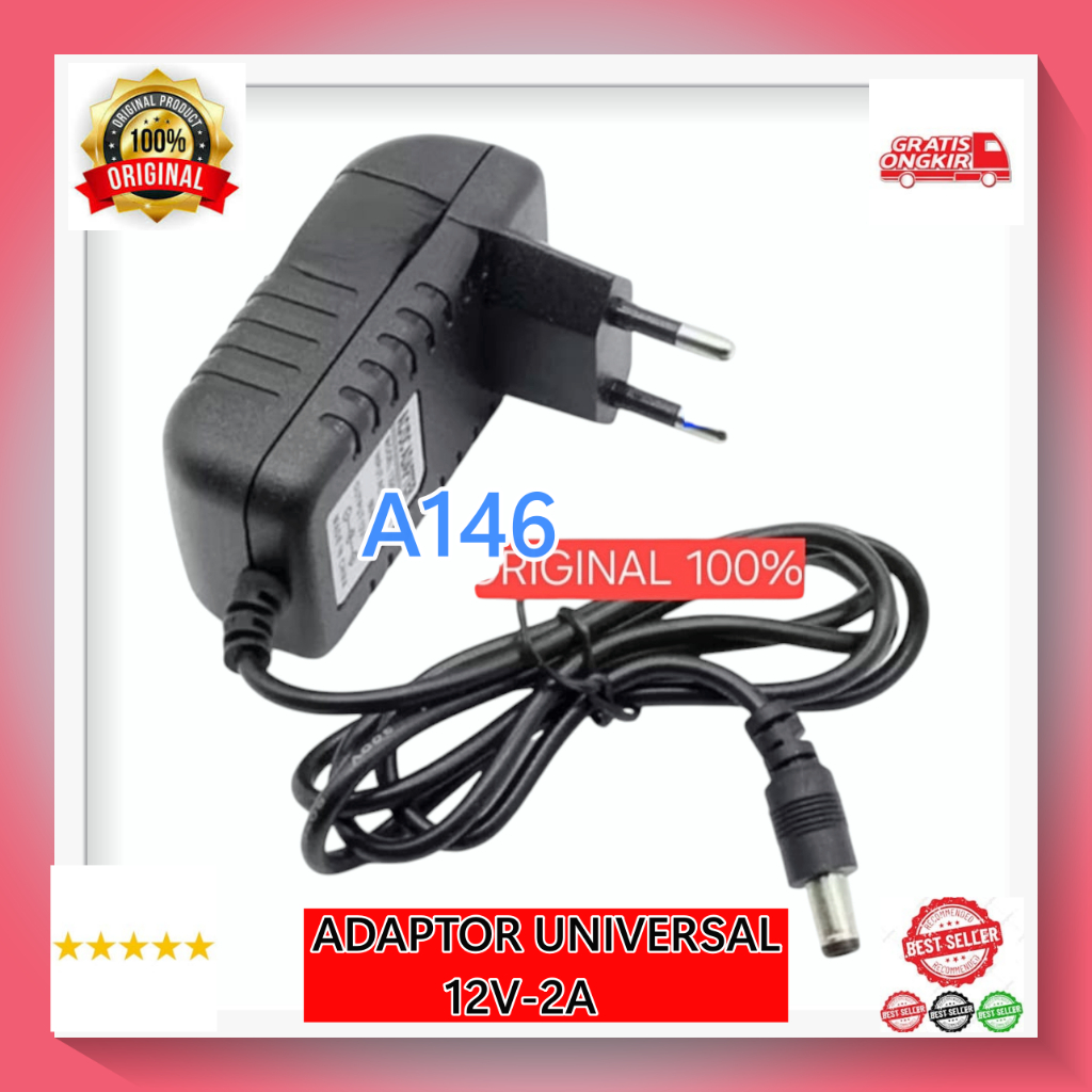 A146 Compatible Charger ADAPTER 5.5 มม.2.1 มม.อะแดปเตอร์มัลติฟังก์ชั่น DC 12V 2A VOLT POWER ADAPTER 
