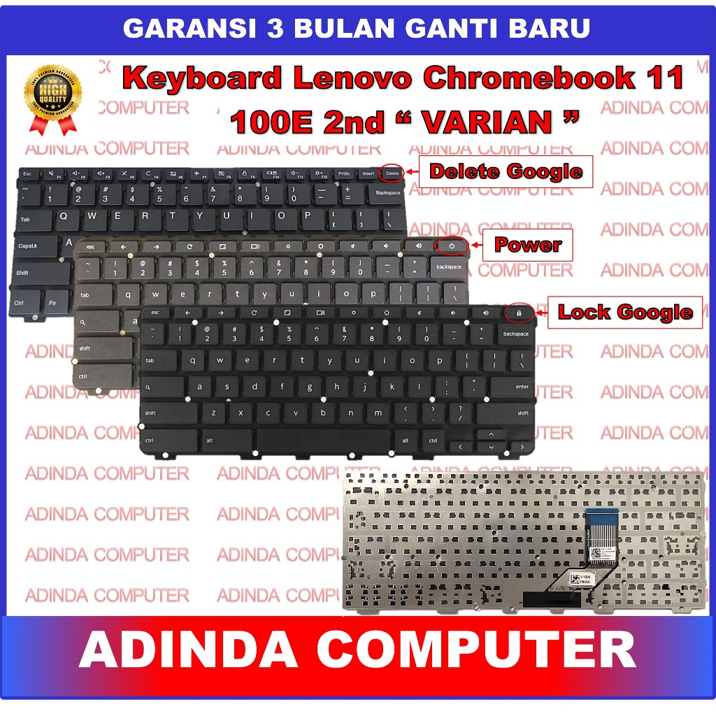 Lenovo Chromebook 11 100e YOGA N24 500e N3350 ปุ่มล็อคคีย์บอร์ดรุ่น Google