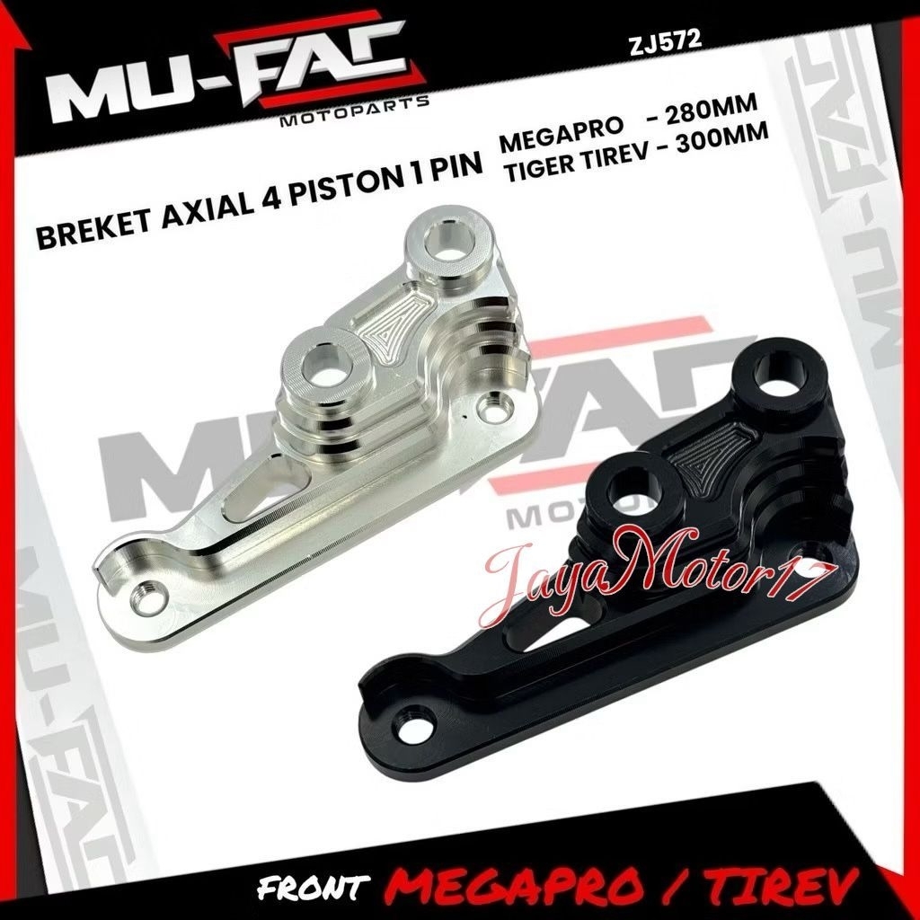 MUFAC axial 4 Piston Caliper Bracket Yamaha Megapro 280 มม.และTyrev 300 มม.ZJ572 รถจักรยานยนต์
