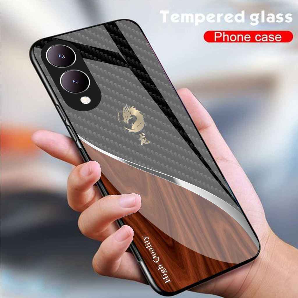 (KF-09) ล่าสุด Vivo Y17S Glossy Glass Softcase เคสโทรศัพท์มือถือ - VIVO Y17S ตัวป้องกันโทรศัพท์มือถื