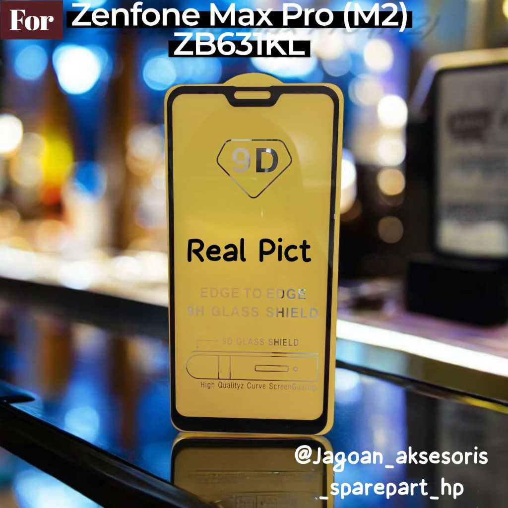 เกาหลีกระจกนิรภัย Zenfone Max Pro M2 6.26" FULL SCREEN Guard TG 5D Asus ZB631KL FULL GLUE