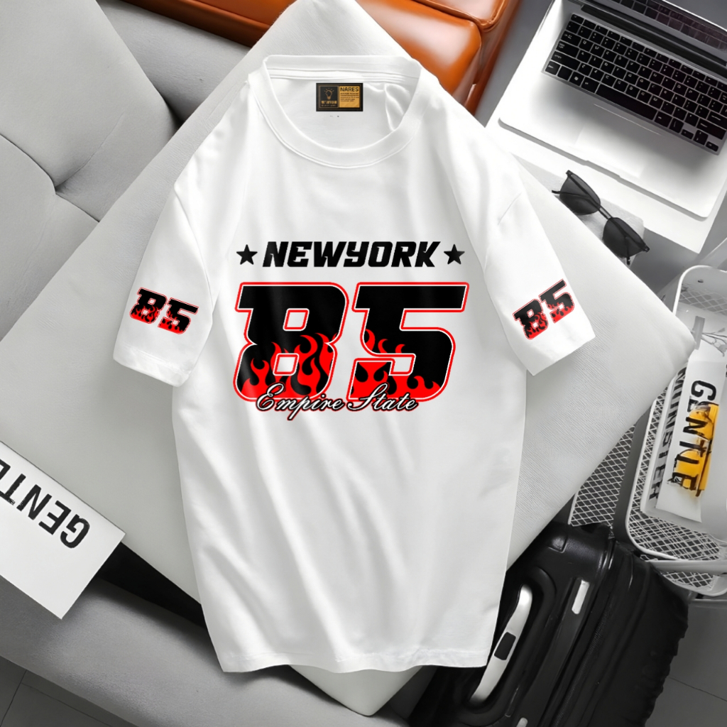 เสื้อยืด Distro นิวยอร์ก 85 Empire State ของผู้ชายและผู้หญิง | เสื้อยืด Unisex ผ้าฝ้ายหวี 20s พรีเมี