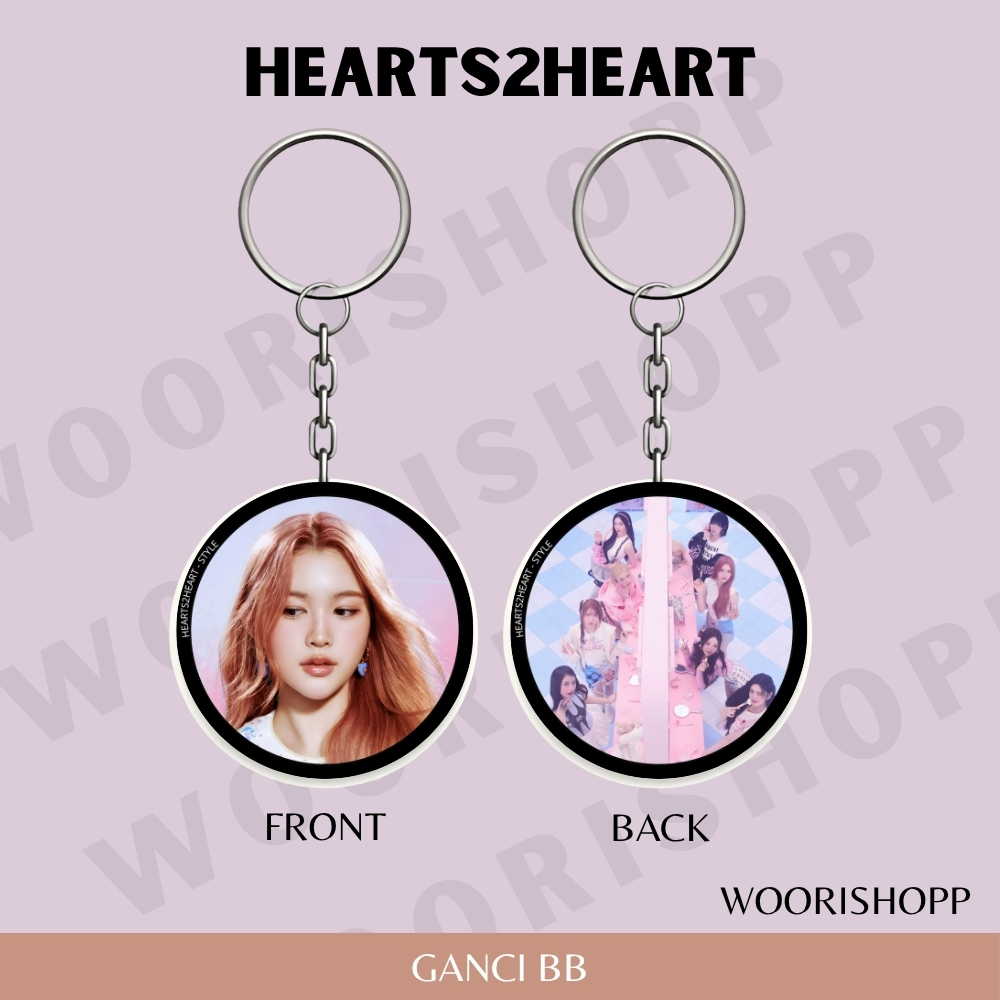 GANTUNGAN KEYCHAIN HEARTS2HEARTS FOCUS REVERSIBLE KEYCHAIN KPOP KEYCHAIN UNOFFICIAL H2H CARMEN IAN J