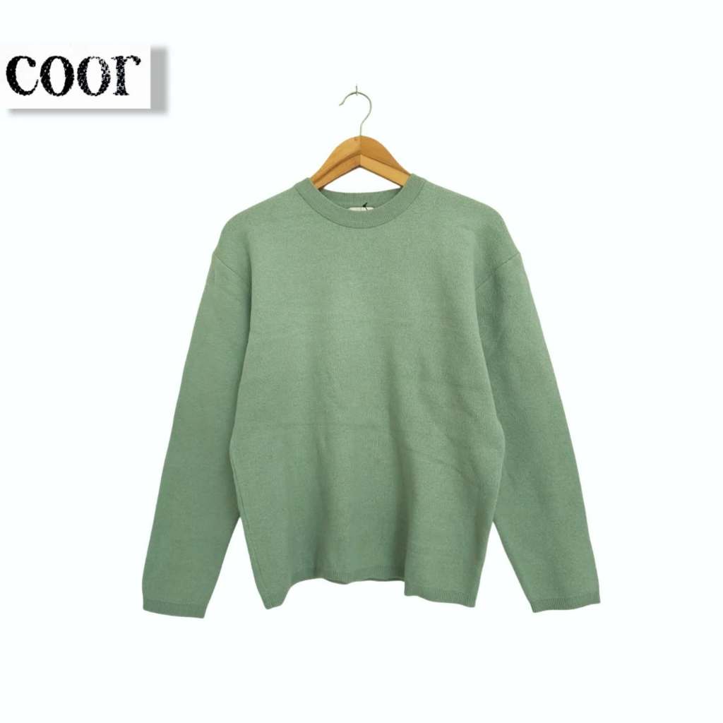 HIJAU เสื้อสเวตเตอร์หนา O-Neck สีเขียวมัทฉะ (CODE: B112 - 25)