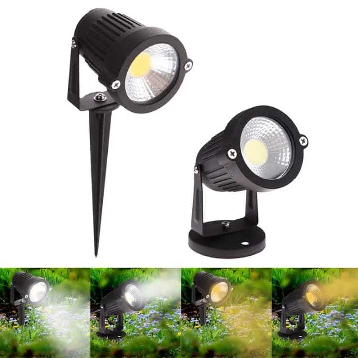 5 วัตต์ COB GARDEN SPOTLIGHT AC 220V/ไฟสวนกลางแจ้งสีขาวสีเหลือง COB 220V กันน้ํา
