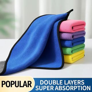 Kain Lap 10Pcs Handuk Dapur Kain Lap Microfiber Premium 30x30 Handuk Mini 2 Sisi Lembut Serbaguna Handuk Mini Dapur Mobil Motor