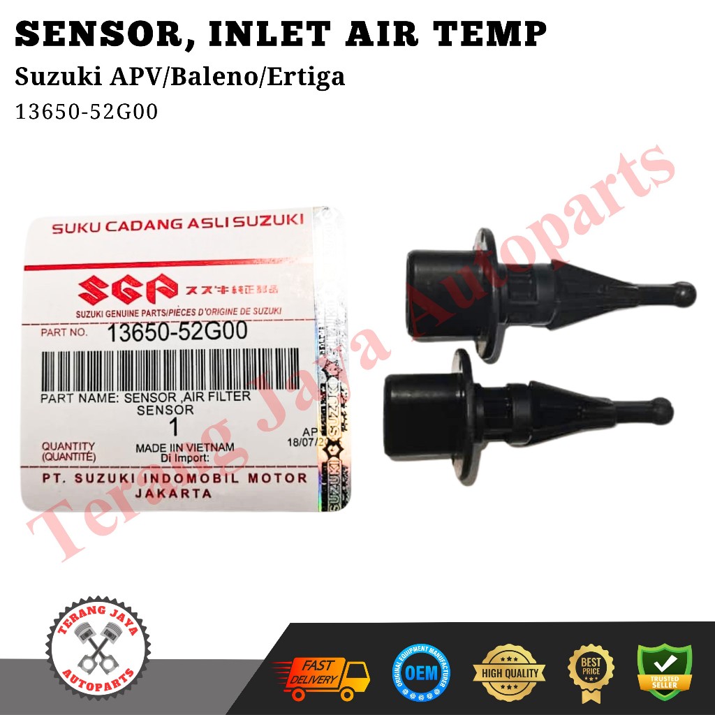 เซ็นเซอร์ อุณหภูมิอากาศเข้า/เซ็นเซอร์อุณหภูมิอากาศ Suzuki APV/Baleno/Ertiga 13650-52G00 ต้นฉบับ